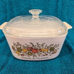 Corning Ware Spice of Life L'Echalote La Marjolaine Casserole Dish With Lid 3qt